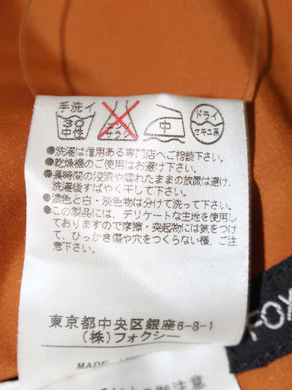 フォクシーニューヨーク ストレッチタフタ 24126 スカート 38 オレンジ IT0GNPT1CD0C