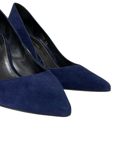 セルジオロッシ  3841 パンプス 36 ネイビー スエード ポインテッドトゥ IT0MMRXKOUBQ