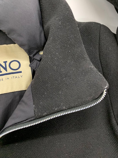 ヘルノ PI0848D 39601 ダウンコート 38 ブラック 切替 ジップアップ ITYB9YPUEPCY