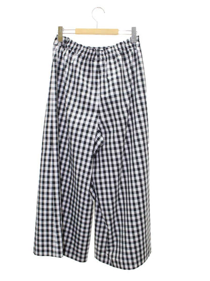 エムズグレイシー 216307 パンツ 40 ブラック/ホワイト ギンガムチェック IT7Y6DUD72MK