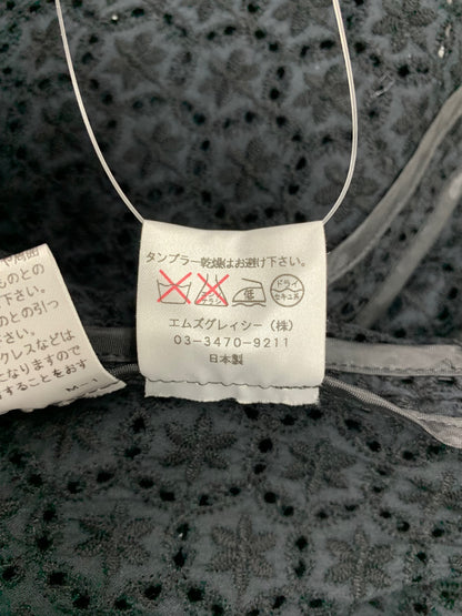 エムズグレイシー 324322 カーディガン 38 ブラック カットワーク ITYDFLRNQ9RU