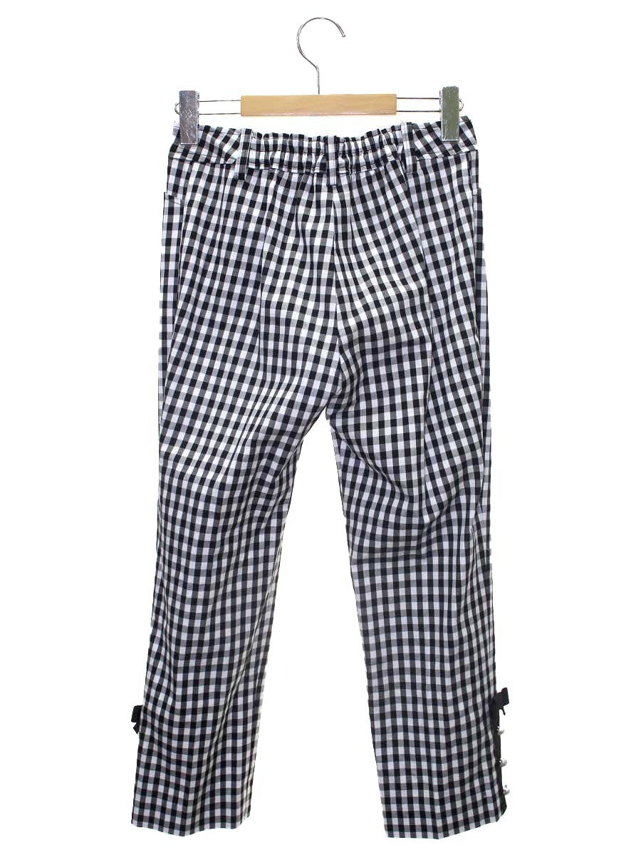 エムズグレイシー ギンガムチェッククロップドパンツ 316308 36 ブラック ITW070RLQE48