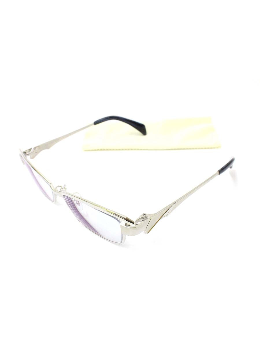 サムライ翔 SS-T30 メガネ シルバー/ネイビー メタルフレーム スクエア ITSP62IHQ8PE