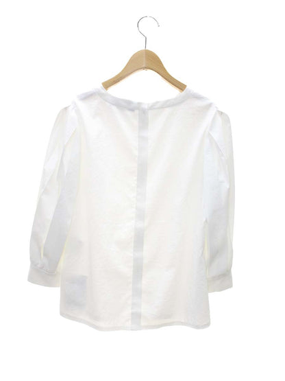 エムズグレイシー 110307 ブラウス 40 ホワイト 袖プリーツ ITBCGEQKMPB6