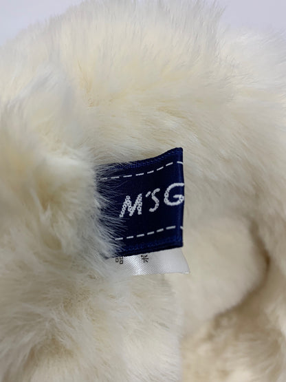 エムズグレイシー 096504 マフラー ホワイト フェイクファー リボン IT3LCAW09W06