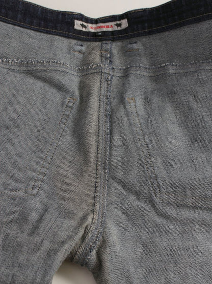 アルベロベロ 318090 デニムパンツ M ネイビー パッチワーク ビジュー IT96UE4CANXZ