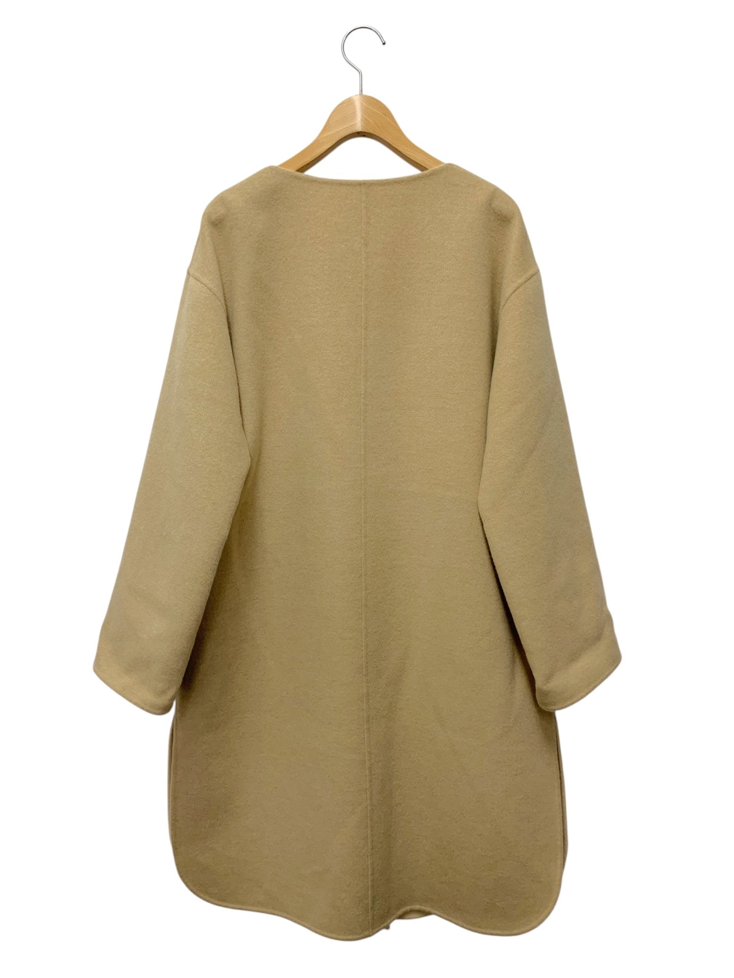 FOXEY カシミヤ ベルテッド ダブルフェイスコート ベージュ 38 フォクシー 33599 コート 38 ベージュ カシミヤ ダブルフェイス | 中古