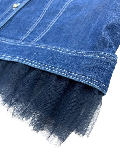 エムズグレイシー 取り外しチュール付きデニムジャケット 514304 38 ネイビー ITLWWGZHIL00 【SALE】
