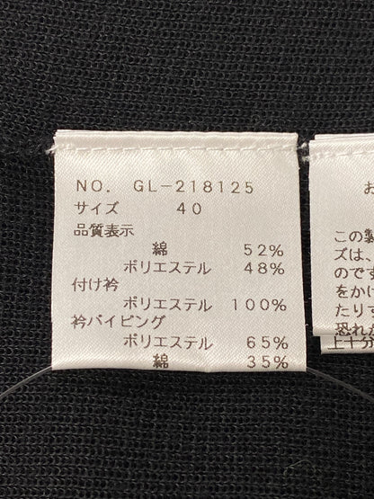エムズグレイシー 218125 ニット セーター 40 ブラック 袖パール ITGA28L4U2JR