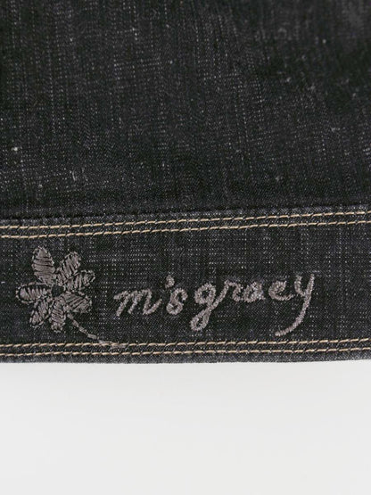 エムズグレイシー 114113 ジャケット 40 グレー ノーカラー フリル ITRMGG4VH0VS