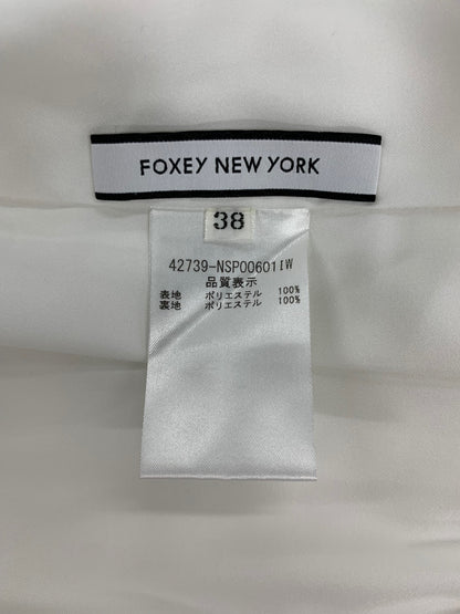 フォクシーニューヨーク VIVANT PANTS 42739 パンツ 38 ホワイト タック ITCXPD5N7ZUO