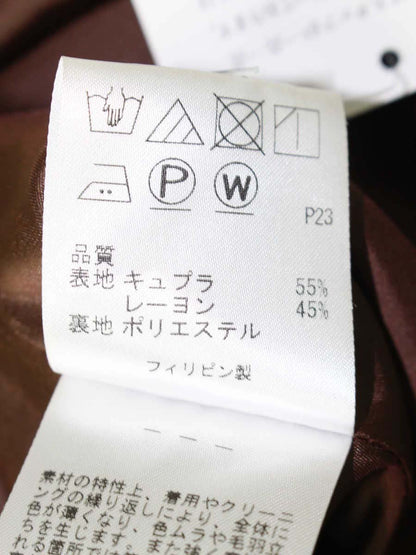 トッカ LAVENDER Ipeker Print ドレス OPTUBM0145 ワンピース 4 ブラウン ドット フリル リボン ITD0AZMB0E2Q