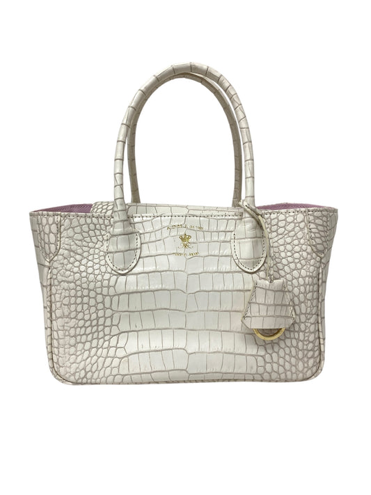 エーディーエムジェイ トートバッグ ホワイト 牛革 クロコ型押し ヒマラヤ ITM4UYEBCXC8