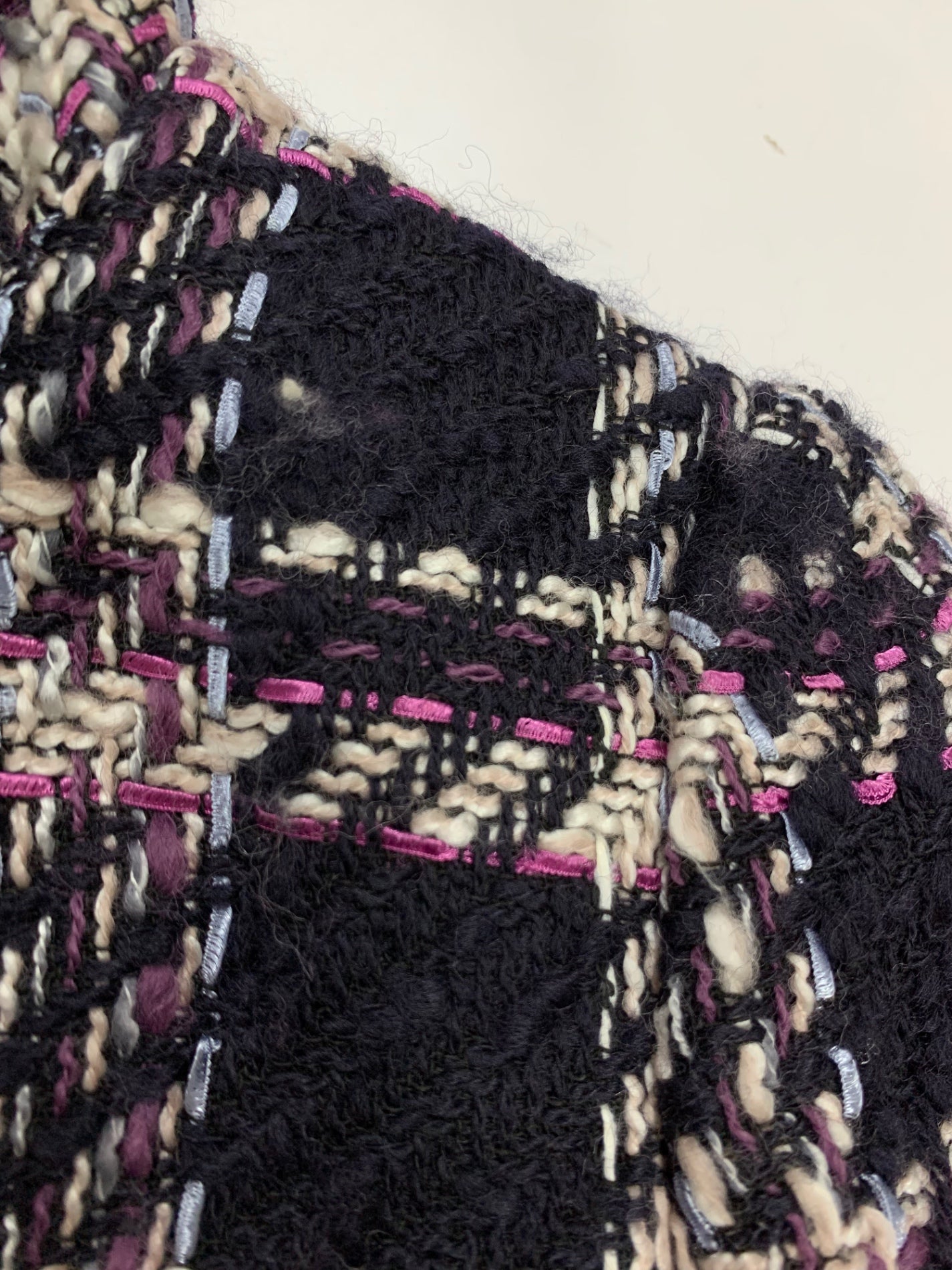 エムズグレイシー 019518 コート 38 ネイビー ツイード チェック柄 ITRNC4TGHRNW 【SALE】