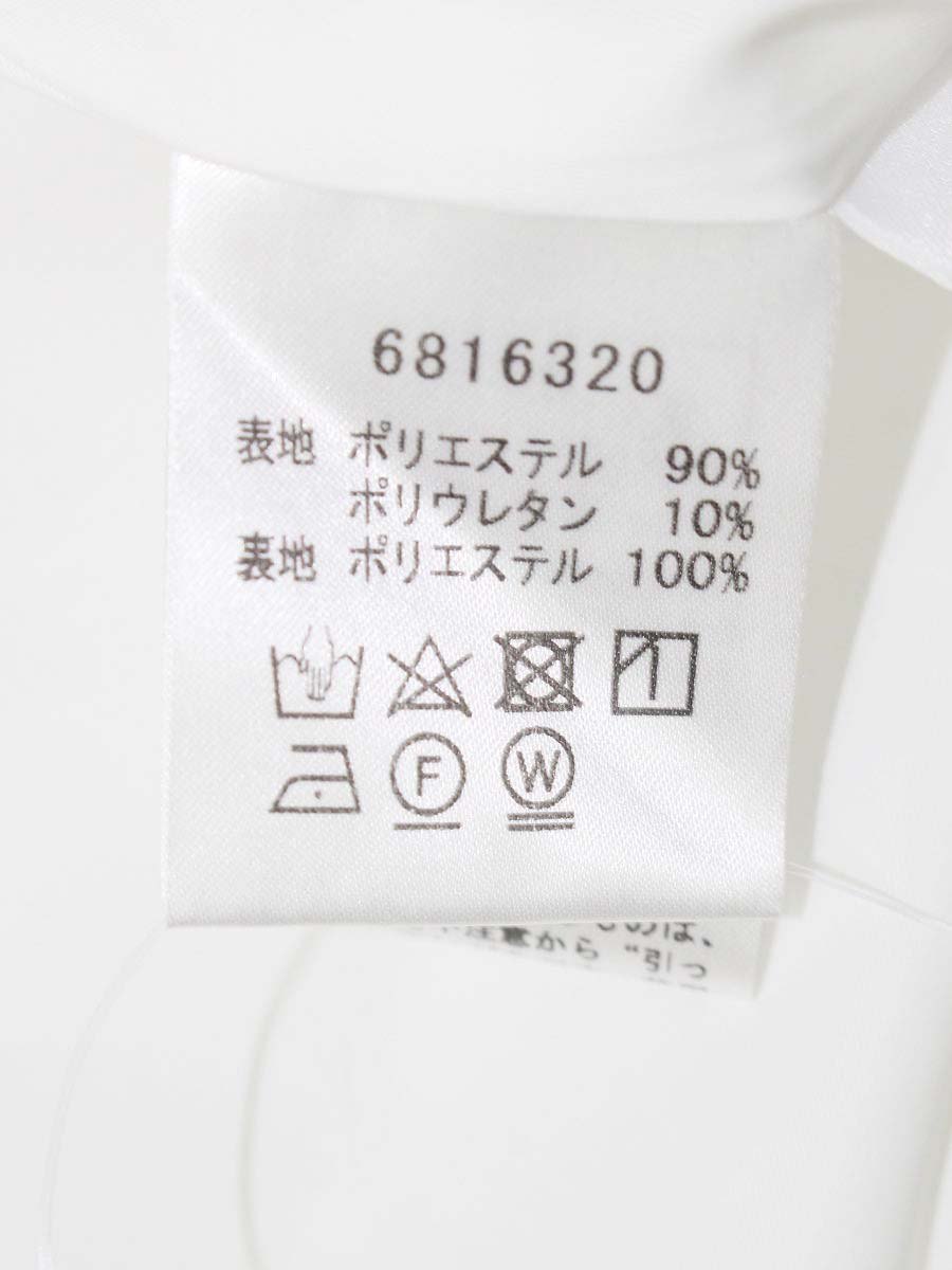 ルネ 6816320 ワンピース 36 ホワイト ブルーステッチ タック スクエアネック ITUEX7DCAEK0
