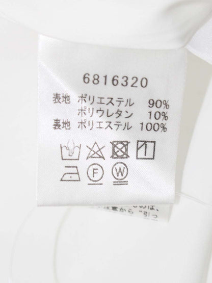 ルネ 6816320 ワンピース 36 ホワイト ブルーステッチ タック スクエアネック ITUEX7DCAEK0