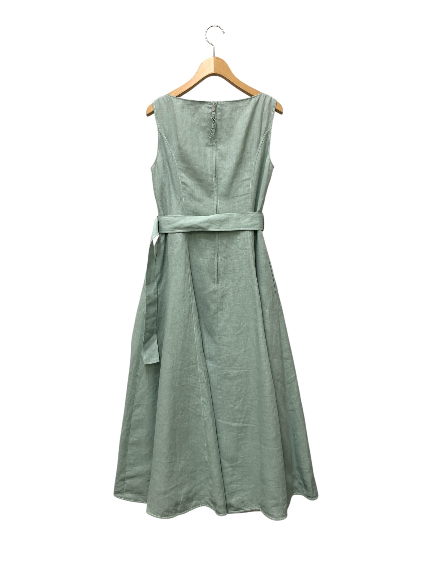 フォクシーブティック Marz Dress メルツドレス 43562 ワンピース 40 グリーン リネン 麻 ITPO8Q07E2U8