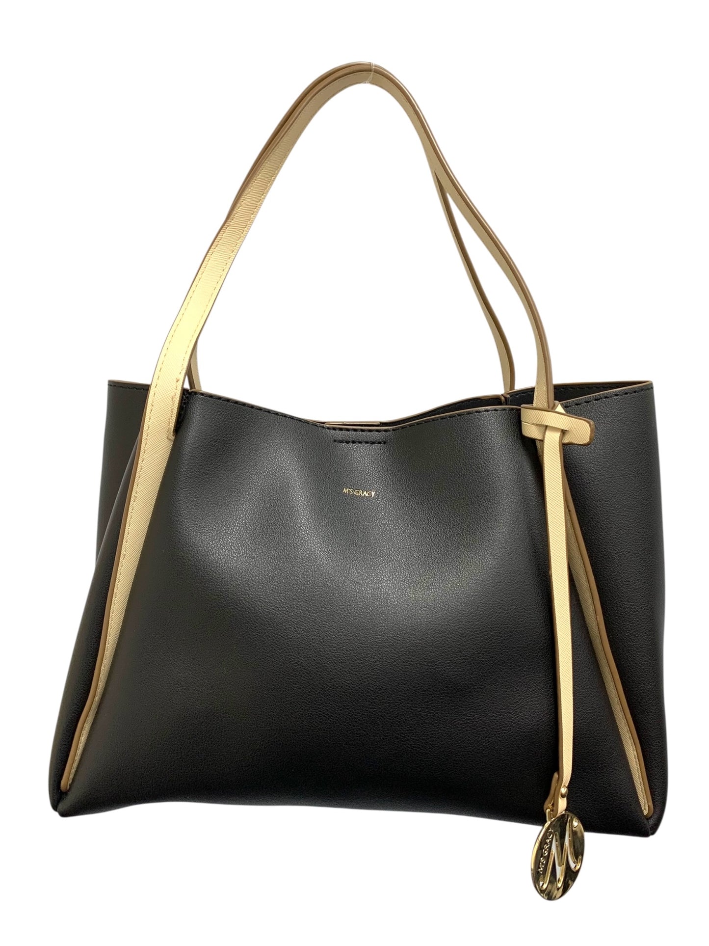 エムズグレイシー Bi-Color Tote Bag 994105 トートバッグ ブラック IT3LCP0XHMW8 【SALE】