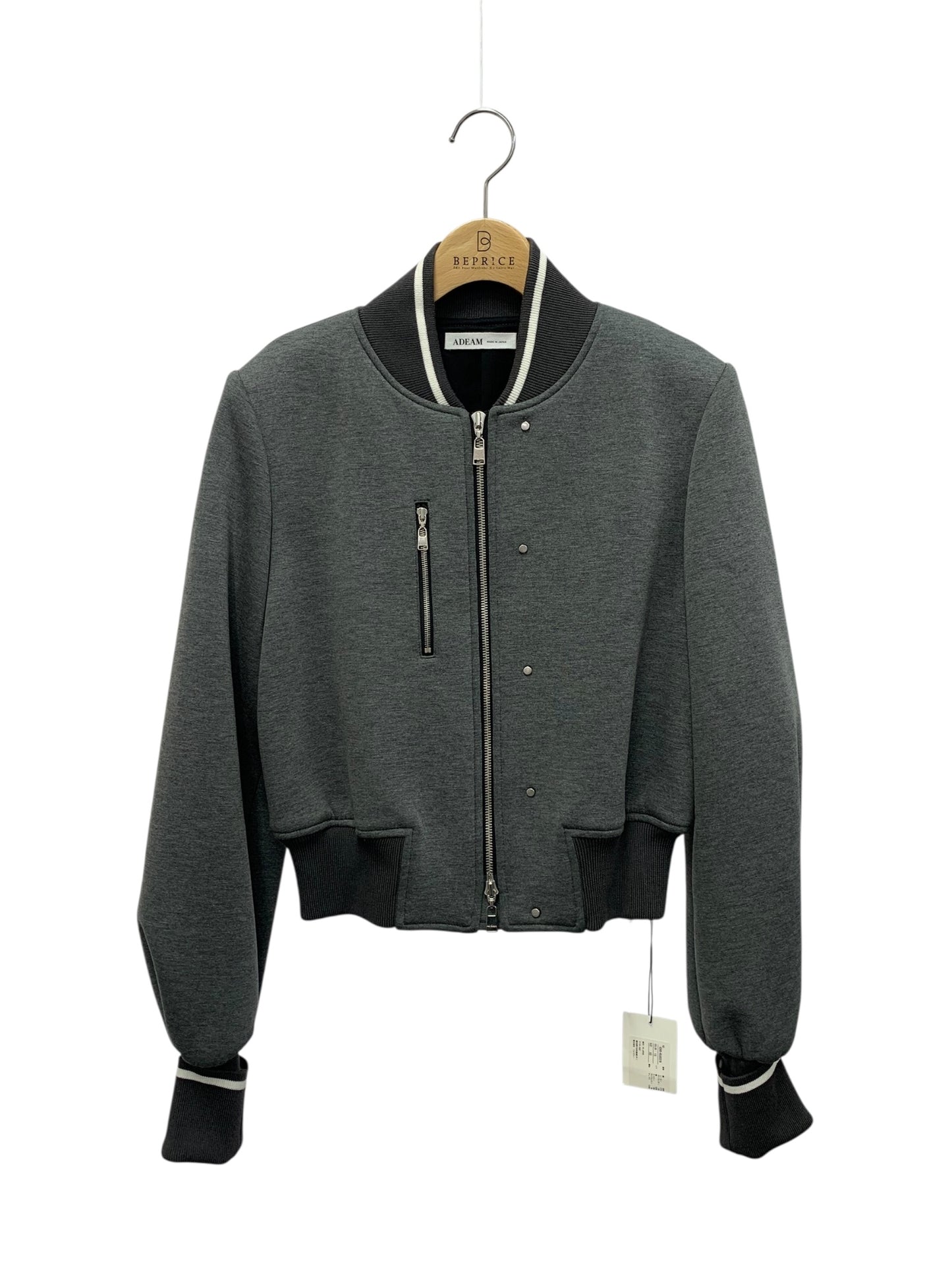 アディアム 42595 ブルゾン XS グレー コットン リブ IT4I7AIQ6MOM 【SALE】