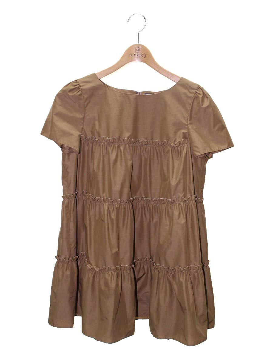 エムズグレイシー Tiered Blouse 910313 チュニック 40 ブラウン ITL09779SN0I