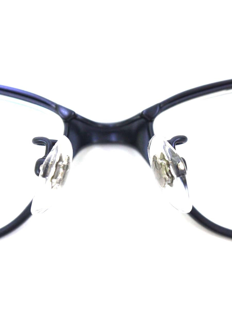 フォーナインズ S-820T メガネ ダークブルーマット スクエア メタルフレーム col.7 ITJFYAJH2HMM