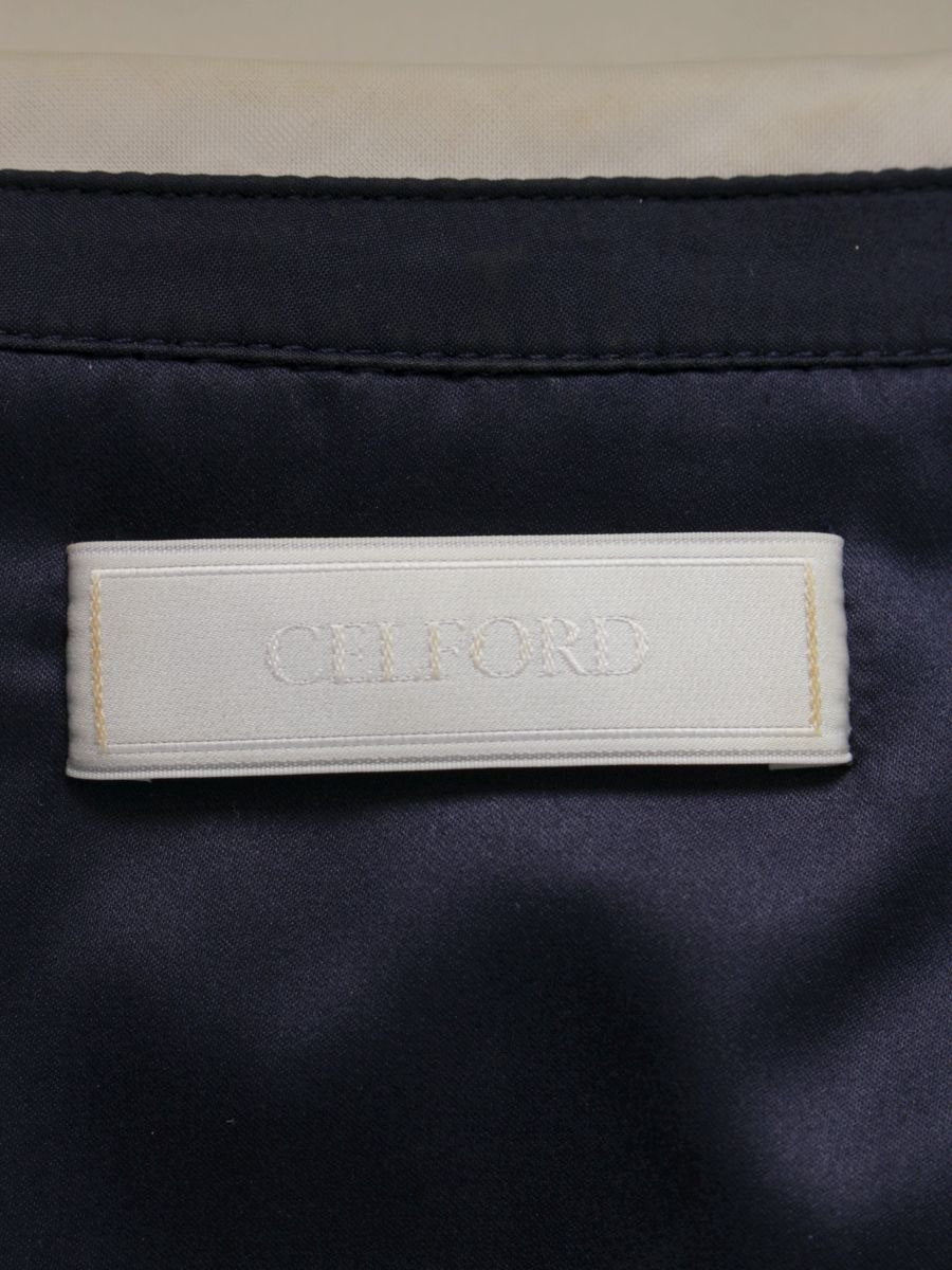 セルフォード 衿付き小花柄ワンピース CWF0222014 36 ネイビー ITIXQA6Y0UPK