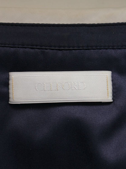 セルフォード 衿付き小花柄ワンピース CWF0222014 36 ネイビー ITIXQA6Y0UPK