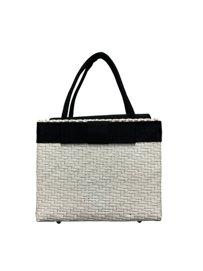 フォクシーブティック ハンドバッグ ホワイト カゴ スクエア リボン IT1NOZHY2BCI