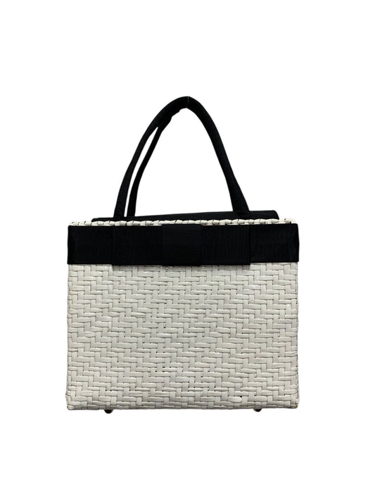 フォクシーブティック ハンドバッグ ホワイト カゴ スクエア リボン IT1NOZHY2BCI