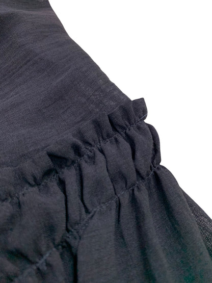 デイジーリン Blouse Sheer Puff Puff 06663 ブラウス 38 ネイビー ITTT2RWCYWQ2