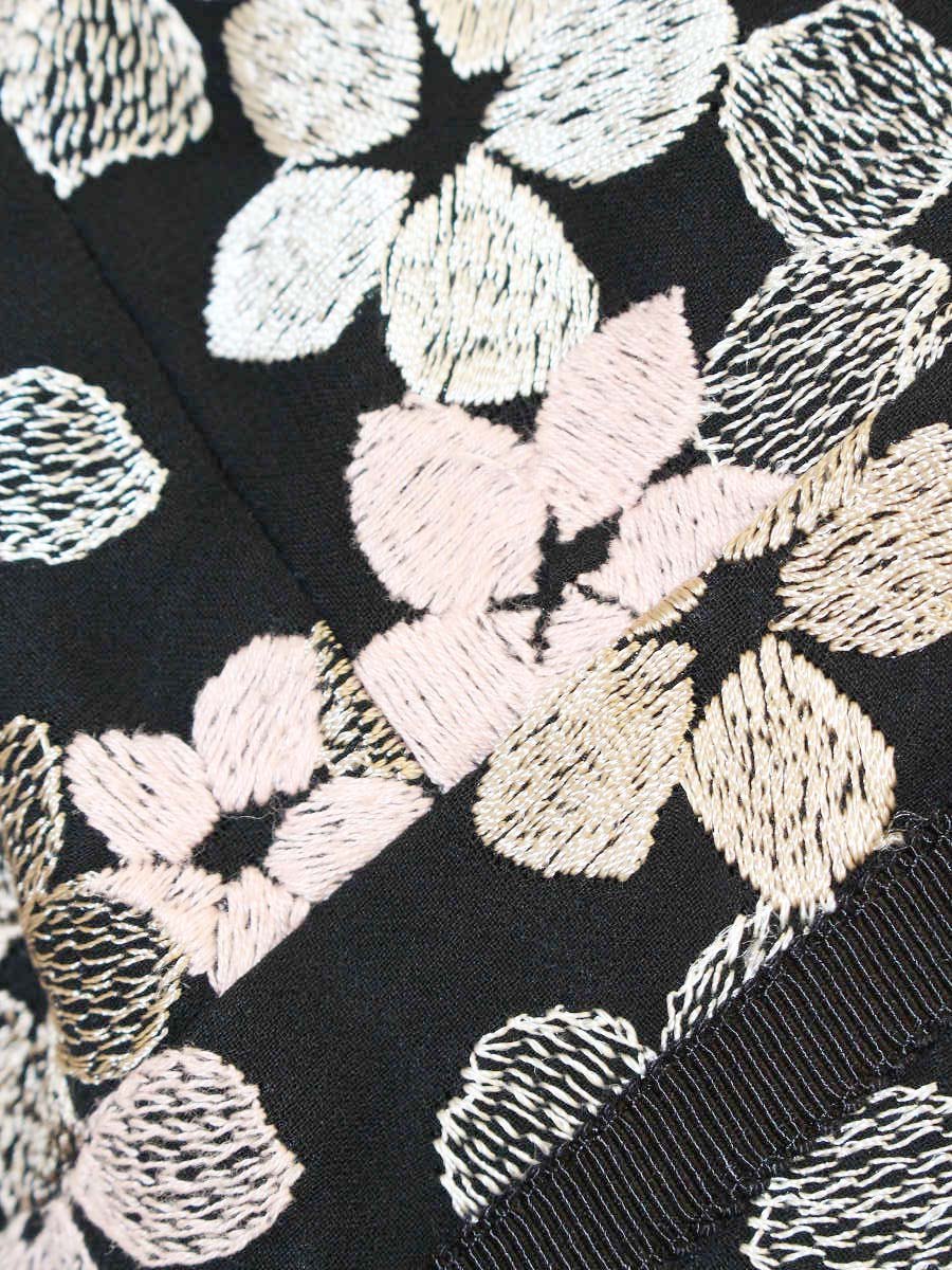 トッカ FIRST FLOWER ドレス OPTOLW0520 ワンピース 4 ブラック 刺繍 ITZW68ZGT66O