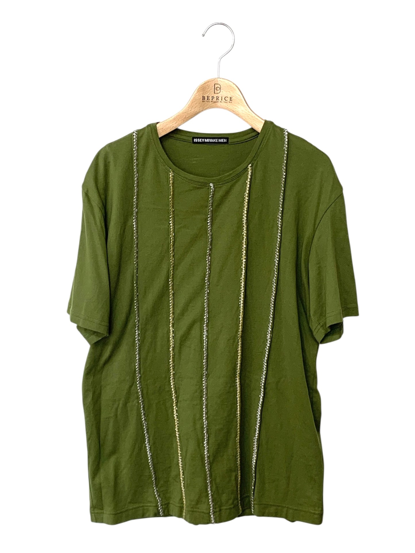 イッセイミヤケメン ME21JK443 Tシャツ 2 カーキグリーン ステッチ ITBIDQZPLWRW 【SALE】
