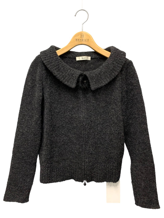 ルネ 6642380  カーディガン 36 グレー アルパカ ファージップ ITP5V1ZTUECG