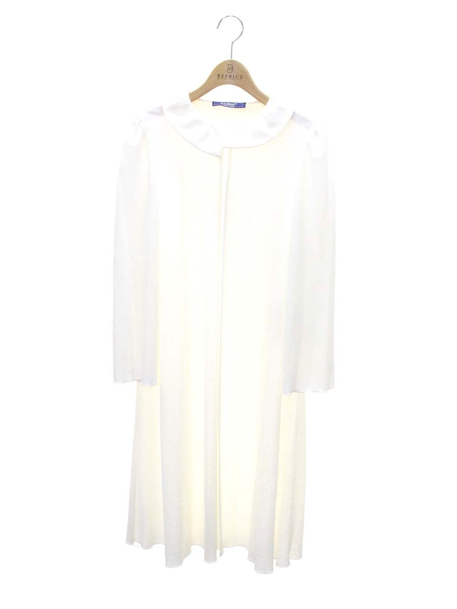 エムズグレイシー  ギャザー襟シアーケープ 414302 カーディガン 38 ホワイト IT3LWRWTI5HU