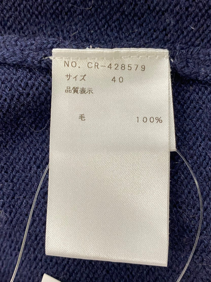 エムズグレイシー 428579 ウール タートルネック スパンコール 40 ネイビー IT86E853WHXO