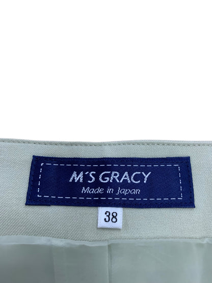 エムズグレイシー リボン付きサロペット 516116 パンツ 38 グリーン IT2TSZ91TA3E 【SALE】