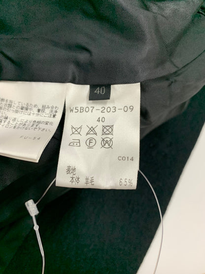 トゥービーシック W5B07-203-09 コート 40 ブラック ノーカラー アルパカ混 フェイクファー ITKXVW7SI79U 【SALE】