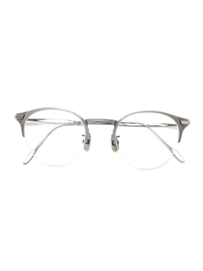 ユウイチトヤマ danny U-075 メガネ シルバー（COL.03 ） メタルフレーム ハーフリム オーバル ITBL67L3W5B4 【SALE】