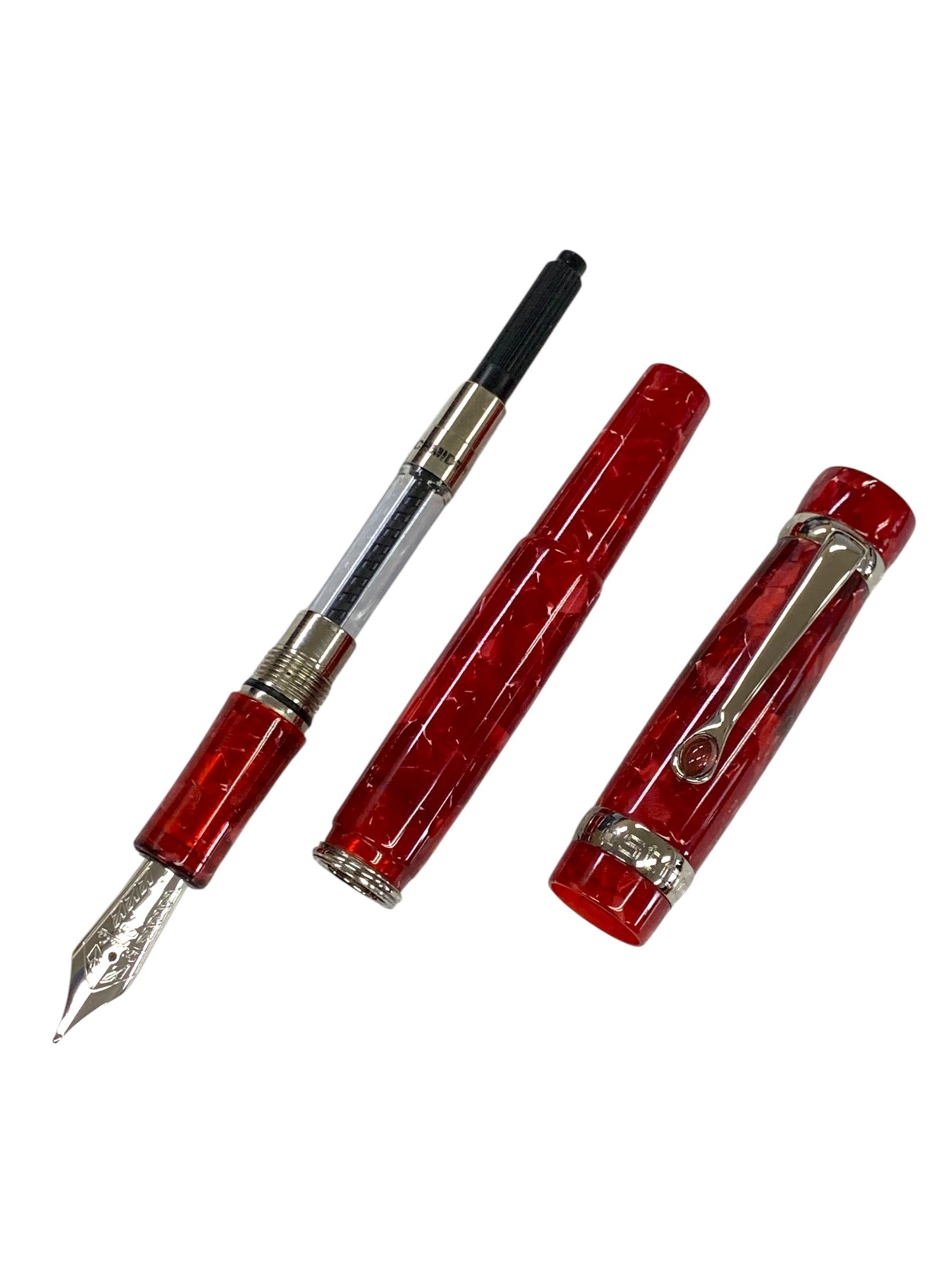 スティピュラ 万年筆 イ・カストーニ ロドリテ レッド M 14K ITY43CXF51G8
