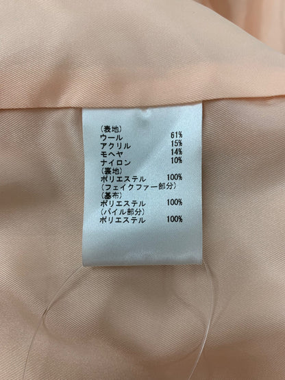 ダイアグラム シャギーピーコート 0321469100 36 オレンジ ゴールドボタン フェイクファー IT0FQ940ZTLK