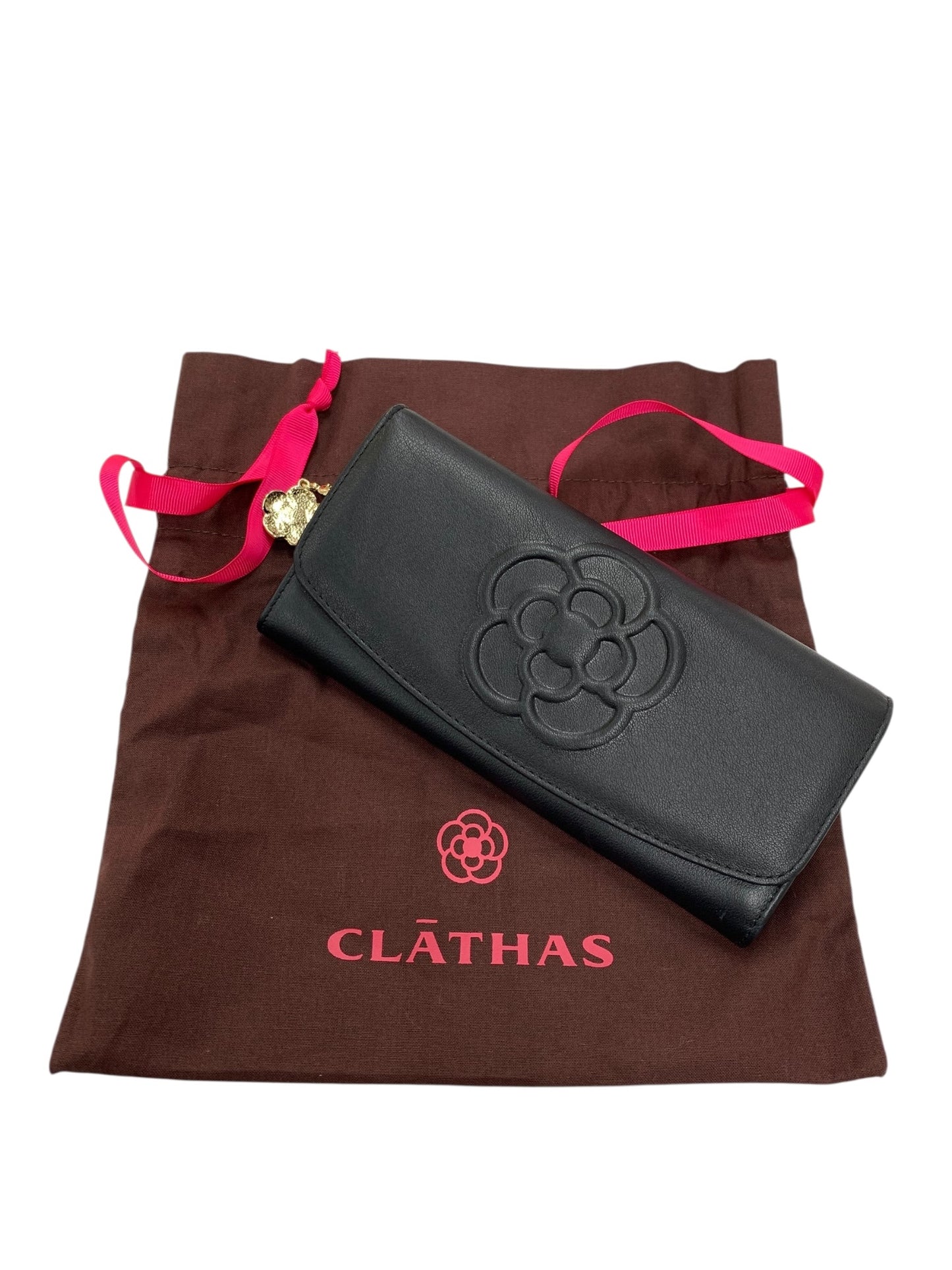 クレイサス ワッフル ソフトスムースカメリアフラップ長財布 ct-190320 ブラック ITYF99BZFTMO