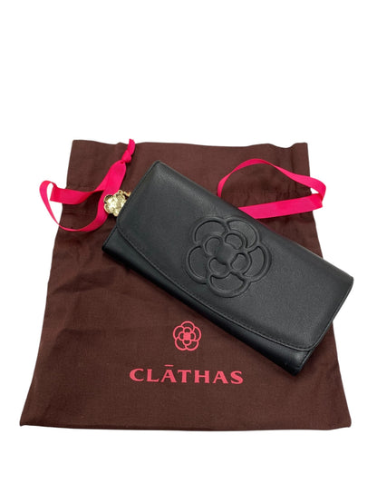 クレイサス ワッフル ソフトスムースカメリアフラップ長財布 ct-190320 ブラック ITYF99BZFTMO