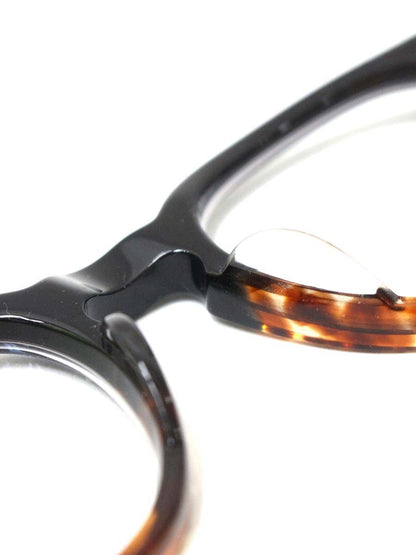 角矢甚治郎 其参拾五 10金飾り メガネ ブラック/クリアブラウン セルロイド ウェリントン ITY32UDM7TIW 【SALE】