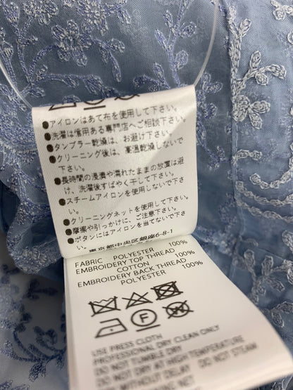 アディアム Flower Garden Blouse 45235 シャツ 0 サックス フラワーガーデンブラウス 刺繍 エンブロイダリー シアー ITQH5RSXYLFI 【SALE】