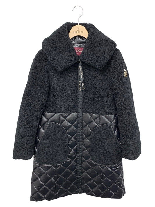 スーパービューティー ダウンコート 40 ブラック ボア IT3DVSN92J50