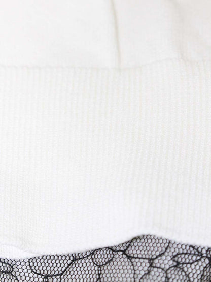 トッカ CHAMPS ELYSEES プルオーバー KRTONZ0401 カットソー XS ホワイト レース IT7PG596RM1X