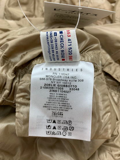 モンクレール ZOELIE 210934617005 ナイロンジャケット 0 ベージュ ダブルジップ スナップボタン ITM3YMCHDL28
