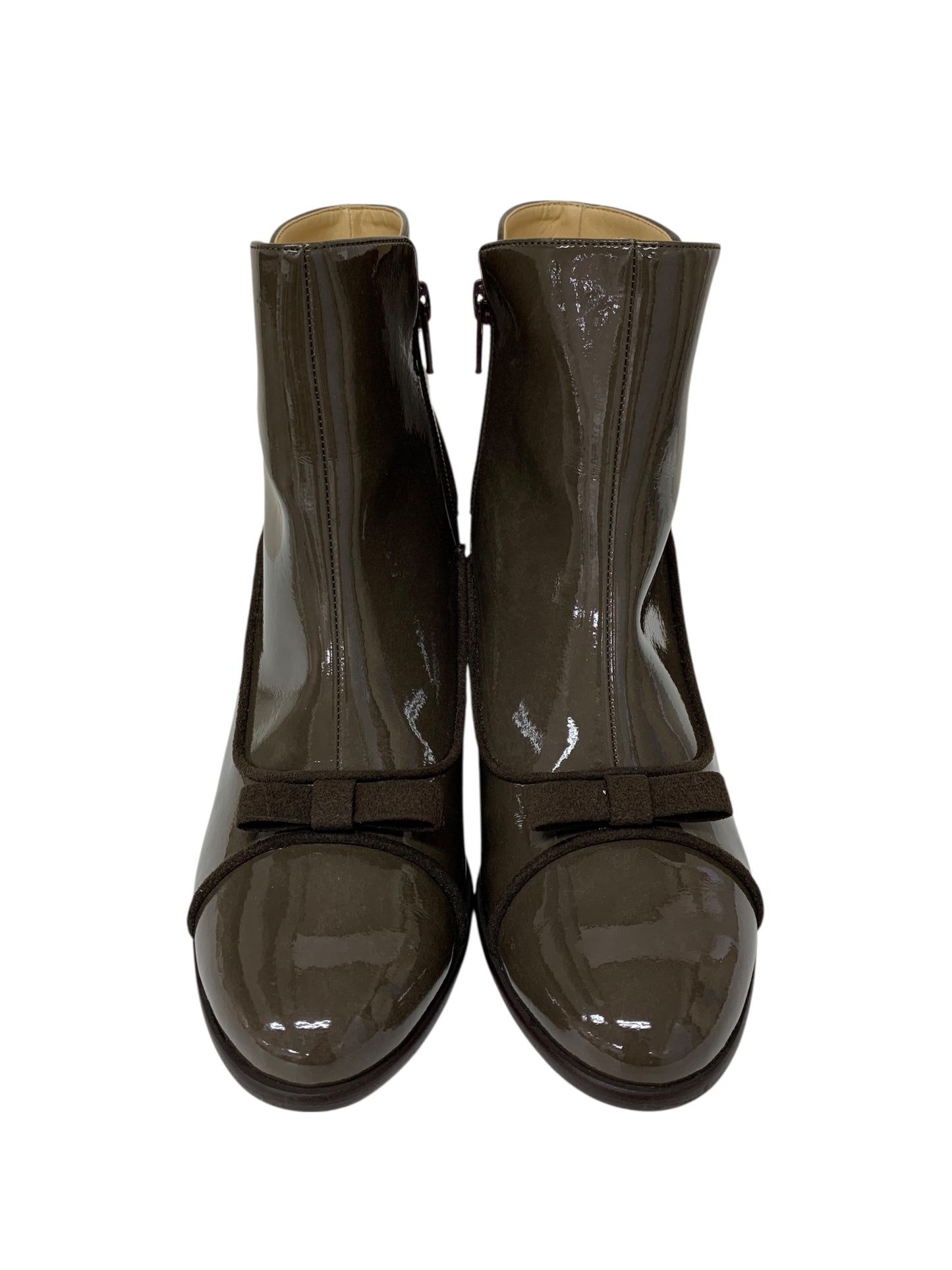 キタムラ YS0365 レインブーツ M ブラウン エナメル リボン IT7TS8BEHTWS