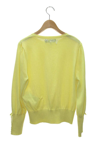 エムズグレイシー 518316 カーディガン 42 イエロー 袖リボン パフスリーブ IT3U466BPWUM