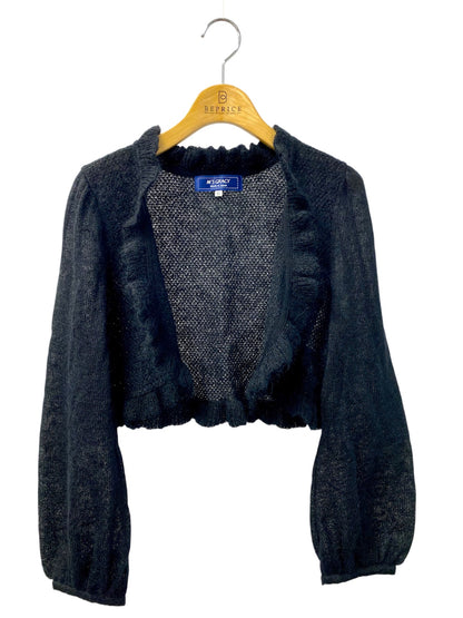 エムズグレイシー 018563 カーディガン 40 ブラック モヘヤ混 ボレロ IT0X7D99UDHG